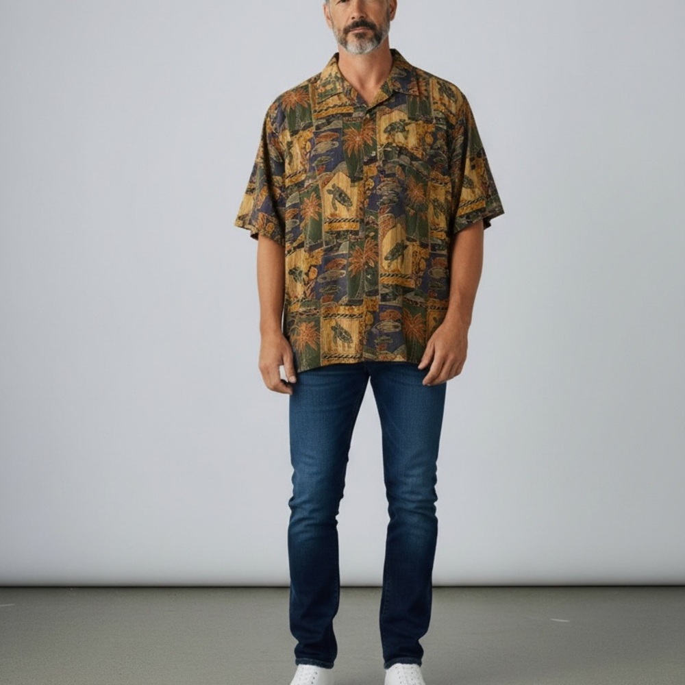 Tori Richard Multicolor Patterned Shirt